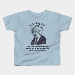 Elizabeth Cady Stanton Portrait and Quote Kids T-Shirt